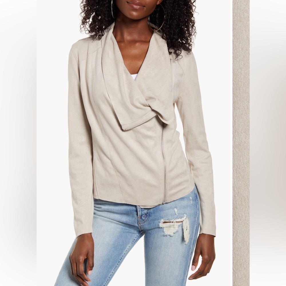 BLANKNYC-Drape Front Faux Suede Jacket - Picture 2 of 9